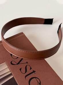 1pc New Vintage Elegant PU Leather Headband Hair Hoop Hair Clip Hair Accessory For Women - Multicolor - View 13