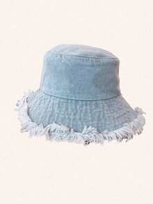 Topi Bucket Bertepi Anyaman dengan Label Huruf, Topi Bucket Ringan Serbaguna dan Modis (Huruf NA & AN Acak) - MultiWarna - View 9