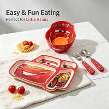 Disney 密胺餐具碗套装，3D造型碗+叉勺，家用餐具，旅行户外野餐碗碟套装，可重复使用，适合家庭聚会，返校季礼物 - 彩色 - 查看 5
