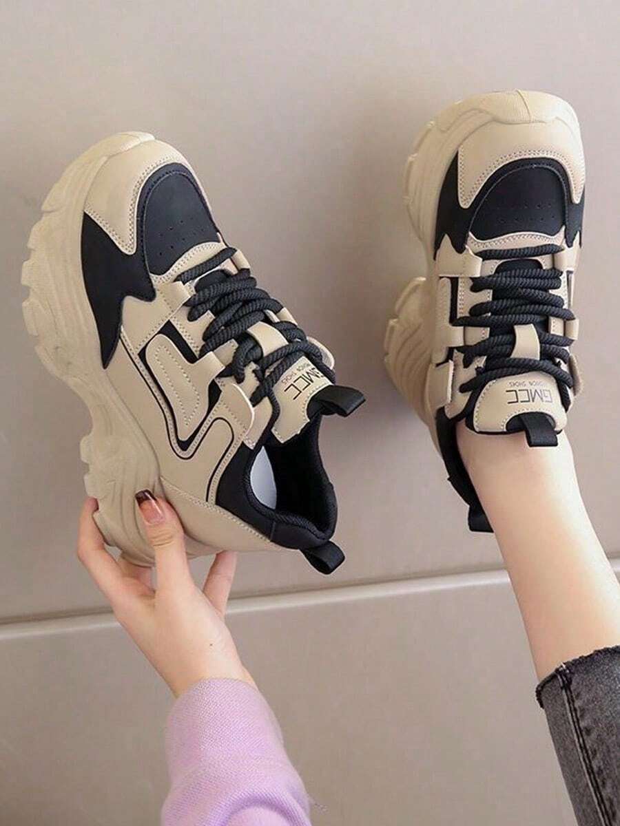 Women Wedge Sneakers - Black - View 1