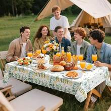 1/4 Piece Sage BABY Green Rectangular Tablecloth, 54x108 Inches, Disposable Green Party Tablecloth Suitable For Weddings, Birthday Parties, Family Birthday And Wedding Decorations - Green - View 5