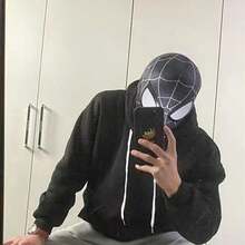 Hasbro 紅黑配色頭套面罩，透氣 Cosplay 兜帽，適合成人與青少年 - 均碼 - 查看 10