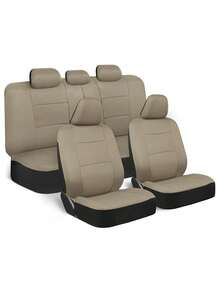 Universal 9 Pcs/5 Seat Car Seat Cover Set, Breathable Polyester Full Wrap Auto Seat Protector Compatible With Airbags, Anti-Slip All Season Seat Cushion Fit Most Sedans, SUVs And Trucks, Multiple Color Options,Car Interior Accessory Kit - A - View 19