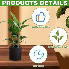 1/2件金屬海龜背葉片植物支撐夾，鐵製植物穩定器，莖部固定器，葉形支撐，大葉室內盆栽防傾倒，保持莖部挺直，室內盆栽園藝用品，居家園藝裝飾，秋季居家裝飾 - C - 查看 6