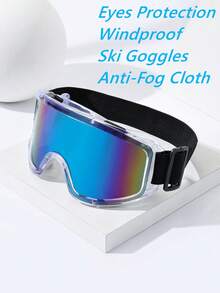 POLASUP 3 In 1 Set - Large Size Ski Goggles With Eye Cover, All-Inclusive Women Fashion Decorative Soft Rubber Ski Goggles, Anti-Fog, Anti-Sand Goggles For ATV, Karting, Hiking, Skydiving, Adjustable Strap Easy Comfort Casual Outfits Outdoor Cycling Glasses For Summer Beach Vacation, Outdoor, Travel Skiing Snow Windproof - 彩色 - 查看 12