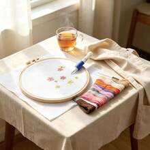 EDCUEBE7 Embroidery Kit Set Includes Punch Needle, Embroidery Thread, Embroidery Hoop, Embroidery Fabric. Suitable For Beginners, Moms, Students. Easy To Use And Get Started, Make Your Own Gifts. Embroidery Kit, Sewing Kit, Sewing Tools, Cross Stitch Kit - Embroidered Set - View 4