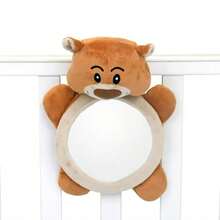 Baby Car Rearview Mirror, Infant Car Seat Rear-Facing Observation Mirror, Animal Plush Anti-Drop Cognitive Mirror, Back Seat Care Mirror, Baby Travel Companion Toy - Multicolor - View 4