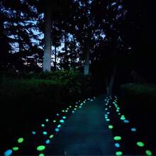1 Pack Random Color 1cm Glow Pebbles, Fluorescent Luminous Decorative Stones, Suitable For Aquarium Fish Tank, Garden Path, Patio, Lawn, Yard Landscape DIY Decoration - B - View 7