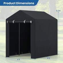 Heavy-Duty Portable Storage Shed Waterproof Outdoor Carport Garage Tent - 7.2 X 5.2 FT - View 7