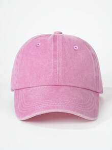 1pc Unisex Vintage Curved Brim Washed Baseball Cap, Solid Color Design, Simple Daily Versatile Item - Multicolor - View 25