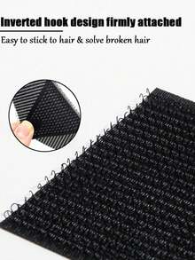 10pcs Fixed Seamless Hook And Loop, Hair Repair Storage Supplies, Customizable Size, Non-Damaging Hair Pad, Braid Patch, Clip, Seamless Hook And Loop Tape, Suitable For All Hair Types, Women's Hair Accessories, Unisex - Multicolor - View 6