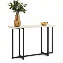 Aparador Buffet Industrial Classic MDF Pé Preto em Aço Mesa Lateral Sala De Estar e Cantinho do Café - Bege - Visão 5