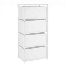 Drawer Chest – Storage Tower For Organizing Clothes, Accessories & Daily Essentials In Bedroom & Wardrobe - White 4-tier - View 5