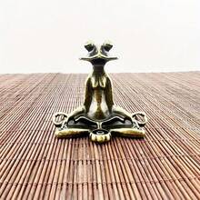 Meditation Frog Figurine Kung Fu Frog Incense Burner Exquisite Metal Desktop Decor Small Statue Yoga Meditation Sleep Aid Relaxation - Multicolor - View 10