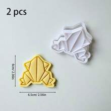 2Pcs Origami Embossing Cookie Cutters, Geometric Fold Pattern Baking Molds For Home Art Baking - View 12