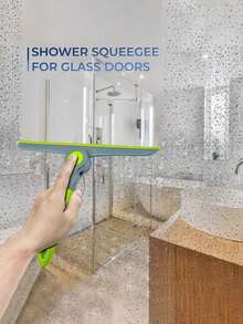 Ergonomic T-Shaped Glass Squeegee, 360° Rotatable Head Design, Flexible Reach, Multi-Functional Squeegee For Bathroom Water Stains, Non-Slip Handle, Wet & Dry Use, Household Cleaning Tool - Multicolor - View 10