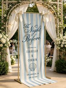 Personalized Wedding Name Banner Custom Text Sheer Ruffle Fabric Sign Bridal Shower Entrance Welcome Decoration, Boho Wedding - Multicolor - View 4