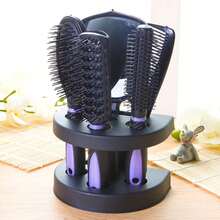 Women's Hair Styling Comb 5-Piece Set, Styling Tool Kit, Includes Curling Comb, Anti-Static Comb, Hair Care Set And Mirror, No Static, Create Beautiful Look (Multi-Color) - Multicolor - View 10