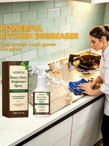 Kitchen Degreaser Cleaner, Kitchen Utensils Stove Range Hood Oil Stain & Dirt Remover, Multi-Purpose - Liquid - View 1