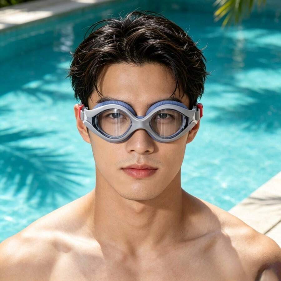 Adult Swimming Goggles Anti-Fog Swimming Training Glasses 3D Leak-Proof Soft Silicone Seal Waterproof Swimming Goggles Unisex For Pool And Open Water Swimming - Sea Salt Blue - View 1