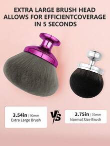 docolor Adorable Body Brush / Powder Brush / Tanning Brush, Creates A Flawless Finish For Effortless Application, Professional Body Tanning Tool That Ensures Even Application, Suitable For Liquid, Cream, And Powder Cosmetics. Seamless Blending Brush - Purple - View 6