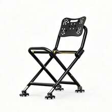 Luminpool Portable Four-Leg Fishing Chair Folding Fish Chair Adjustable Backrest Recliner Iron Camping Chair Stool - Black - View 7