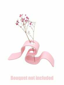 1pc Creative Ribbon Shaped Dried Flower Holder Curved Vase Decorative Ornament, Durable Plastic Material, Suitable For Home, Office And Living Room Decoration, Also Suitable For Wedding And Tabletop Decoration - Multicolor - View 10