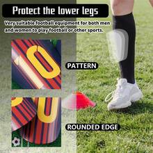 1 Pair - Football Shin Guards, Student Outdoor Soccer Activity Adult Match Leg Guards, Wear-Resistant Durable Reusable, Comfortable To Wear - Multicolor - View 5