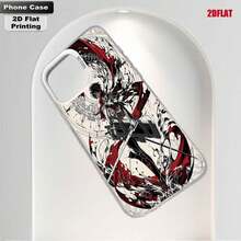 [24h Versand aus DE/FR/ES] Handyhülle - 2D Flache Hülle:   Schwarz Weiß Rot Silber IMD-Druck Kompatibel mit iPhone 17 Pro Max/17 Air/17 Pro/16/15/14/13/12/11/X und mehreren Serien, Y2K Millennium Stil, Eleganter Leichter Premium-Luxus. - Abbildung 1 Stück - Übersicht 6