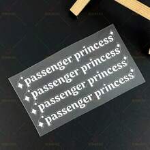 4 Packs Passenger Princess Car Rearview Mirror Stickers, Funny Creative Vinyl Car Decals, Universal Waterproof Vehicle Body Decor Stickers, Girly Car Interior Accessories - A - View 14