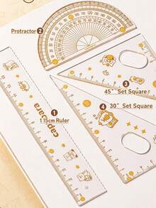 1/7/17/22pcs Stationery Set, Complete Student Supplies Set With Portable Pencil Case, Geometry Set, Pencils, Rulers, Compasses And Writing Tools, All-In-One Student Learning Set, Back To School Classroom Essentials, School Supplies, School Stationery, Ideal Student Birthday Gift, Christmas Gift - Multiple Styles - View 5