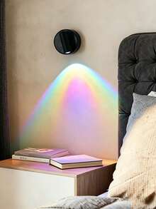 1pc Black & White Magnetic Rechargeable LED Spotlight, Motion Sensor Touch Dimming Wall Light, Type-C Charging, 3 Light Modes Stick-Free Night Light, Suitable For Bedroom, Living Room, Stairs, Wardrobe Indoor Decoration - Multicolor - View 6