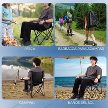 2 Portable Foldable Camping Chairs For Outdoor Use - Black - View 7