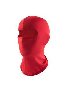 1 buah Set Topi Balaclava Lubang Earphone Warna Polos Unisex, Masker Penutup Kepala Wajah Penuh untuk Bersepeda, Cocok untuk Pemakaian Sehari-hari dan Aktivitas Luar Ruangan - MultiWarna - View 13