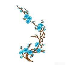 1pc Elegant Oriental Plum Blossom Embroidered Patch, Heat-Activated Iron-On Floral Applique, Suitable For Cheongsam, Hanfu - Multicolor - View 22