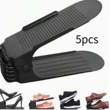 5/10/20pcs Adjustable Shoe Rack - Space-Saving, Easy To Assemble Storage Rack, Height Adjustable, Suitable For Slippers, Sneakers, High Heels And More. Closet Organization - Multicolor - View 10