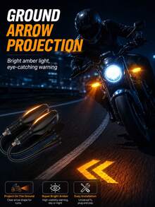 XF.Meraki 2pcs Lampu Proyeksi Sein LED Sepeda Motor, Perlengkapan Sepeda Motor, Mode DRL RGB Mengalir, Lampu Sein Sepeda Motor, Lampu Indikator Belakang dengan Proyeksi Panah Tanah, Lampu Sinyal Sepeda Motor, Aksesoris Sepeda Motor - Pola berlian - View 10