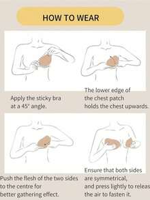 1pc Women's Chest Strap, Elastic Bra With Adjustable Compression, Breast Lift, Includes Disposable Adhesive, Suitable For Small And Large Breasts, Sweat-Proof In Summer, Prevents Bulging, Fits A-E Cup Sizes, Suitable For Wedding Dresses, Backless Outfits, Multiple Wearing Styles, Anti-Bulge Adhesive, Muscle Tape - Lifting - View 5