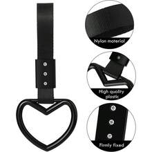 1pc Heart-Shaped Car Handle With Drift Pendant Rear Bumper Warning Ring Decoration Broken Heart Handle Interior Decor For Subway Bus - A - View 5