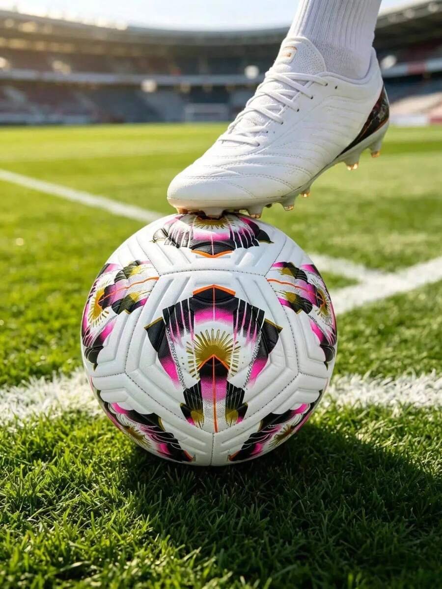 1pc Size 5 Standard Soccer Ball, Indoor/Outdoor Universal, Competition & Training, Gift Inflatable PU Leather Multi-Color Team Sports Football (Football Shipped Deflated) - Multicolor - View 1
