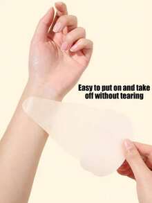 2/10pcs Disposable Non-Woven Fabric Breast Pads, Black Gourd-Shaped Non-Woven Fabric Breast Pads | Strapless, Self-Adhesive, Invisible - Multicolor - View 3