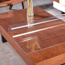 1.0mmTransparent Surface Decorative Mat Protector For Cupboard Workbench Desk Dining-Table TV-Stand Dresser Bar Counter - Transparent - View 3