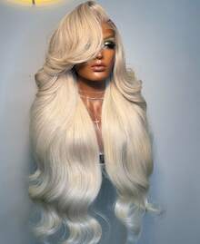 34 Inch 200% Density 13x4 Human Hair Lace Front Wigs Blonde 613 Lace Front Wigs Human Hair Pre Plucked 13x4 Brazilian Body Wave Glueless Wigs Human Hair For Black Women - S613 - 查看 1