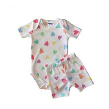 Kit 3 Conjuntos de Bebê Menina 3 body 3 Short Algodão - cores sortidas - Visão 3