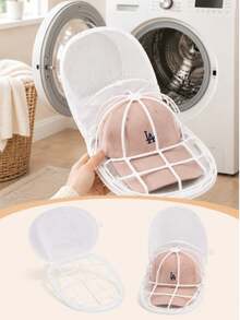 2/1pc Baseball Cap Washing Bag, Machine Washable Hat Cleaning Tool, Anti-Deformation Protective Hat Rack, Reusable Baseball Cap Storage Bag, Suitable For Travel And Home Use, Maintains Shape During Washing, Back To School Season, New Year Gift - Multicolor - View 2