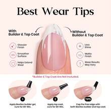 Beetles 180PCS Pink French Tip Press On Nails & Toenails, Short Square, 3 Hand Sets & 3 Toe Sets, 15 Sizes, Easy-To-Apply DIY Manicure Pedicure Kit For Beginners - Nails and Toenails - 查看 6