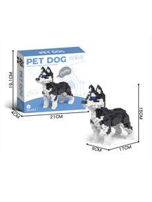 1pc Cartoon Building Block Pet Dog (Teddy/Schnauzer/Doberman/Husky/Dachshund/Poodle/Golden Retriever) 3D Puzzle DIY Creative Educational Building Block Model - Home Decor And Birthday Gift - Multicolor - View 17