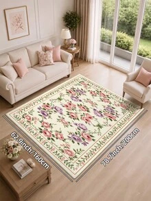 DAJIANG 1pc Floral Shaped Vintage Rug, Kitchen Rug, Hallway Rug, Suitable For Bathroom, Kitchen, Outdoor, Indoor, Hallway, Bedroom, Living Room, Bedside Mat, Machine Washable Easy To Clean, Non-Slip Entryway Mat, Bedroom Bathroom Decorative Rug - Multicolor - View 15