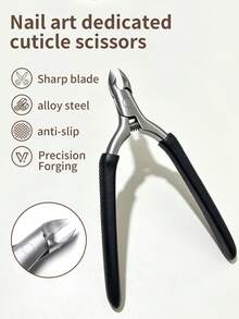 PINPAI 1 PC High-Precision Cuticle Nippers Suitable For Nail Technicians And Home Use, Cuticle Nippers, Nail Accessories - Black - View 1