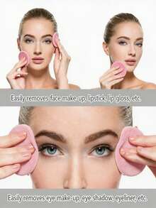 8/5/1pc Facial Cleansing Makeup Remover Pads, Soft And Comfortable, Suitable For Facial Cleansing, Washable And Reusable, Multiple Colors Available - Multicolor - View 4